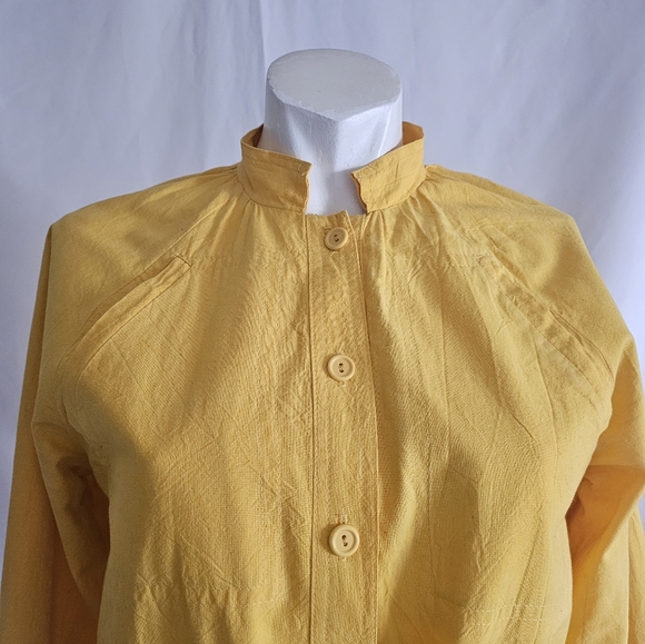 Yellow cotton jacket size Small - Picture 5 of 5